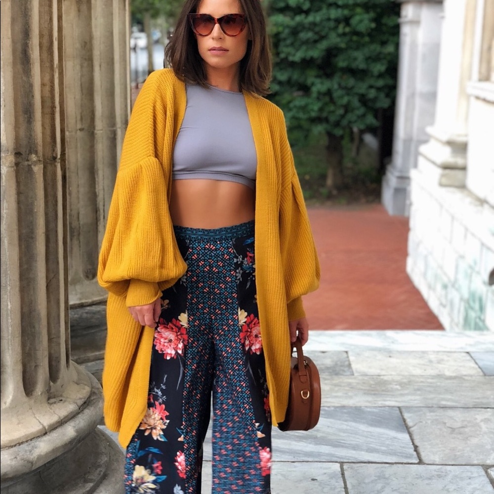 🆕Gavin Mustard Yellow Slouchy Oversized Cardigan - Picture 6 of 7